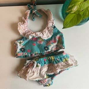 *Rare Find* StellyBelly Toddler Girls Ruffle Bikini Sz 2T
